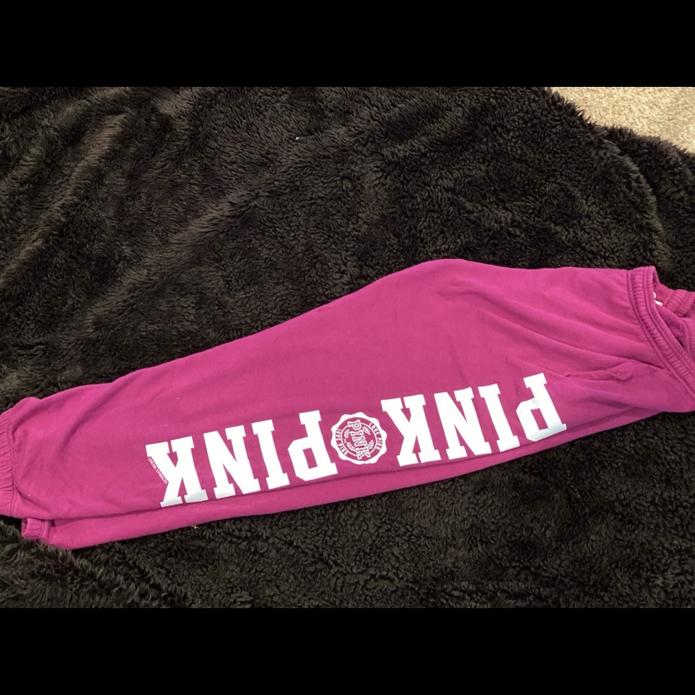 PINK Victoria’s secret Dark pink sweat pants Large